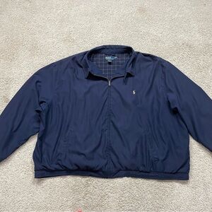BIG Men's POLO Navy Blue RALPH LAUREN Casual GOLF JACKET  4X